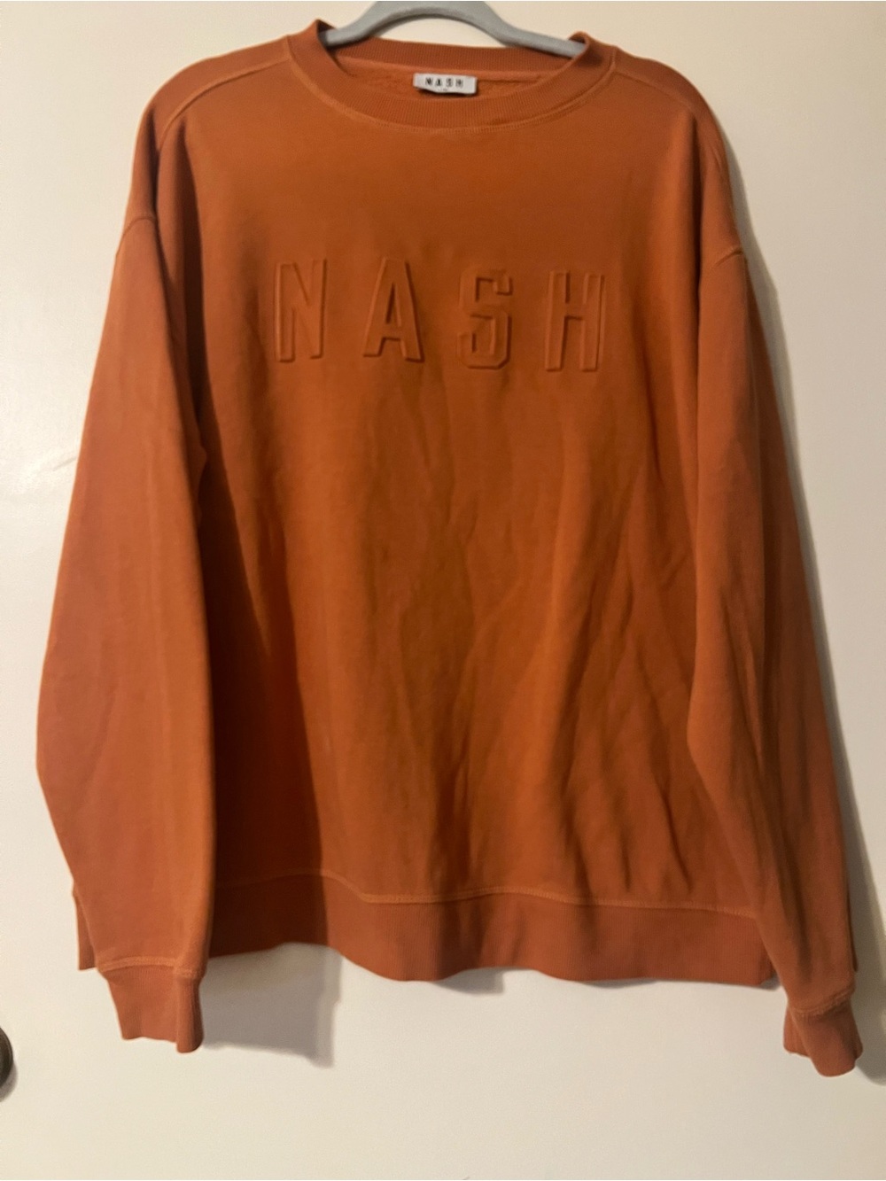 NASH Oversized Sweatshirt in Rust Orange size L/XL